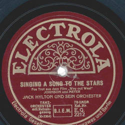 Jack Hylton - Somewhere In Old Wyoming / Singing A Song To The Stars