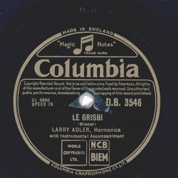 Larry Adler - Le Grisbi/ Pam-Pou-De