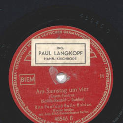 Bully Buhlan - Pst,pst, hinter Ihnen steht einer / Am Samstag um vier