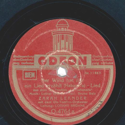 Zarah Leander - Der Wind hat mir ein Lied erzählt / Du...