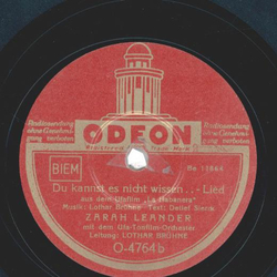 Zarah Leander - Der Wind hat mir ein Lied erzhlt / Du kannst es nicht wissen...