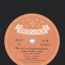 Cornel Trio - Wer mal am Kurfrstendamm seinen Kaffee...