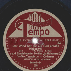 Lisa Eschen, Walter Raatzke m. s. Orch. - Trume von der Sdsee / Der Wind hat mir ein Lied erzhlt