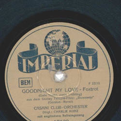 Casani Club Orchester - Goodnight My Love / Boo Hoo !