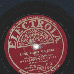 Barnabas von Geczy - Liebe, nichts als Liebe / Aber...