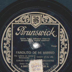 Carlos Molinas Tango Orchester - Farolito de mi barrio /...