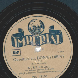 Kurt Engel - Ouverture zu: DONNA DIANA I. / II.