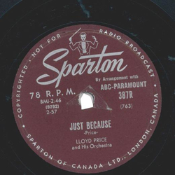 Lloyd Price And His Orchestra ? Just Because / Why