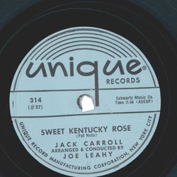 Jack Carroll ? Sweet Kentucky Rose / Half-Heartedly