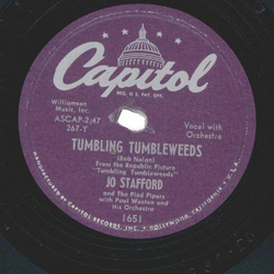 Jo Stafford ? Tumbling Tumbleweeds / On The Sunny Side Of...