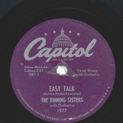 The Dinning Sisters ? Easy Talk / Strawberry Tears