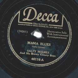 Salty Holmes And His Brown County Boys ? Mama Blues /...