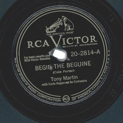 Tony Martin Wiith Earle Hagen And His Orchestra ? Begin...