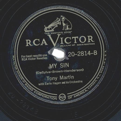 Tony Martin Wiith Earle Hagen And His Orchestra ? Begin the Beguine / My Sin