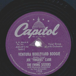 Joe Fingers Carr, The Ewing Sisters ? I Love A Piano / Ventura Boulevard Boogie