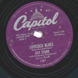 Kay Starr ? Lovesick Blues / Evenin