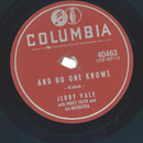 Jerry Vale ? When I Let You Go / And No One Knows