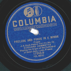 Edouard Commette - Prelude And Fugue In E Mino