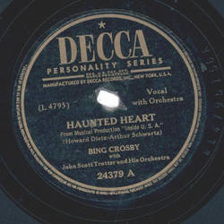 Bing Crosby ? Haunted Heart / Moonlight On A White Picket...