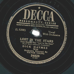 Dick Haymes ? Lost In The Stars / Thousands Of Miles