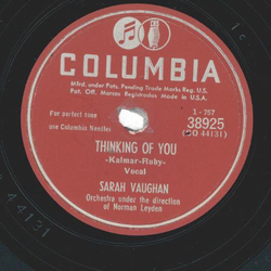 Sarah Vaughan ? (I Love The Girl) I Love The Guy / Thinking Of You