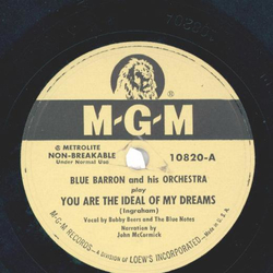 Blue Barron And His Orchestra ? You Are The Ideal Of My...