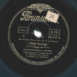 Louis Armstrong - High Society / Mahogany Hall Stomp